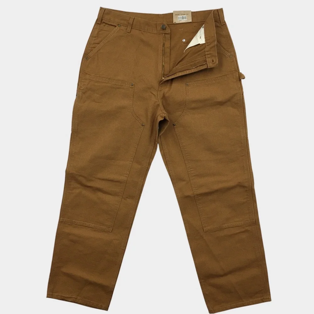 NEW! Carhartt Loose Original Fit Duck Double Front Work Dungaree Brown 38x32